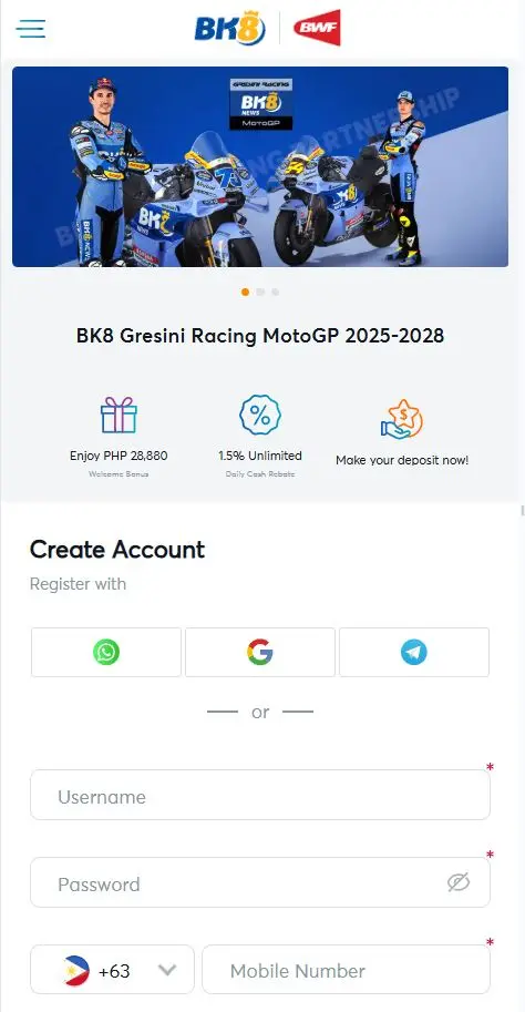 bk8 account registration guide