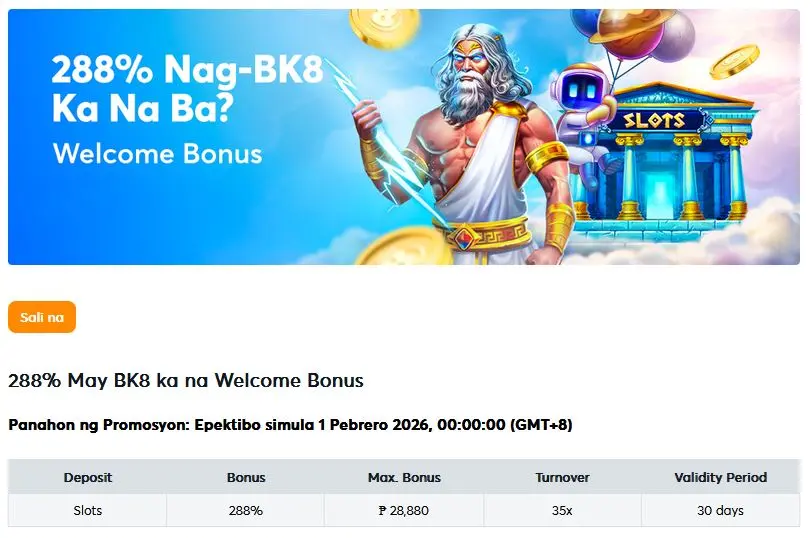 bk8 philippines 288 welcome bonus