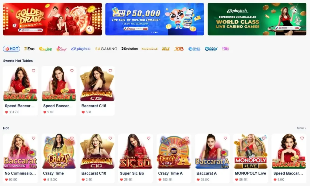 OKBet live casino games Philippines