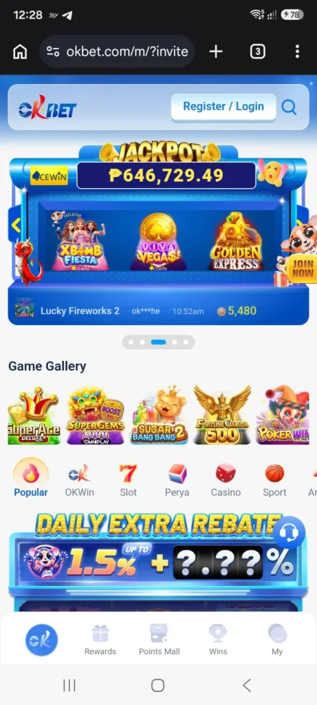OKBet mobile sportsbook and casino on Android