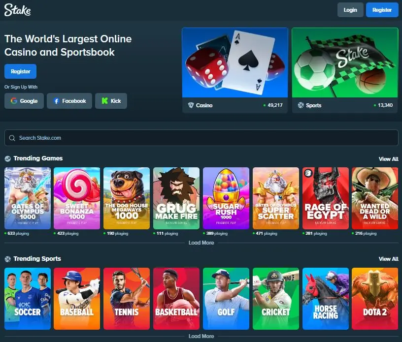 stake casino games